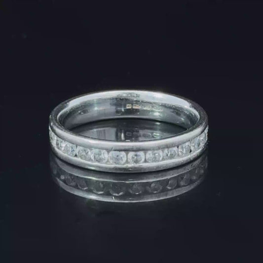 18K White Gold Diamond 3/4 Eternity Ring