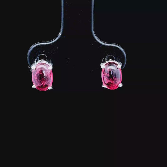 9K White Gold Tourmaline Studs