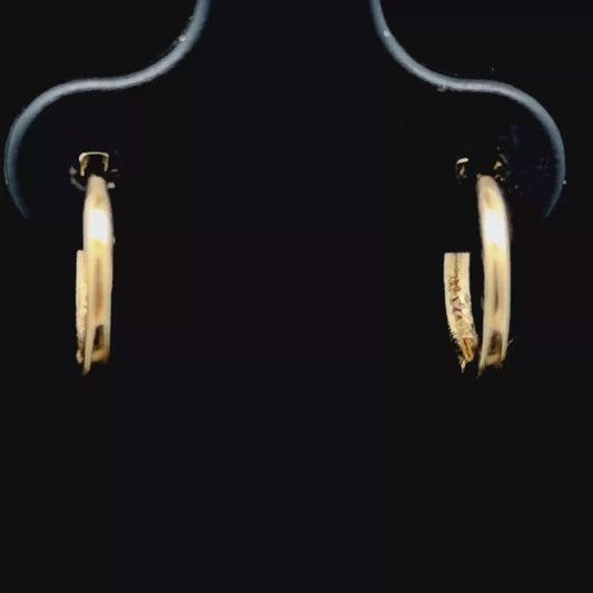 9K Yellow Gold Huggies