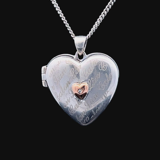 Clogau Cariad Silver & Diamond Locket & Chain