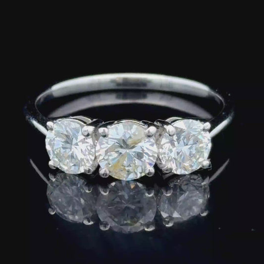 Platinum Diamond Trilogy Ring APPX 2.64 CTS