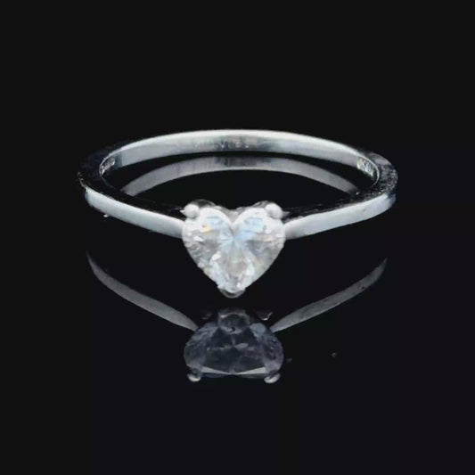 Platinum Heart Diamond Ring APPX 0.7 CTS GIA Certificated