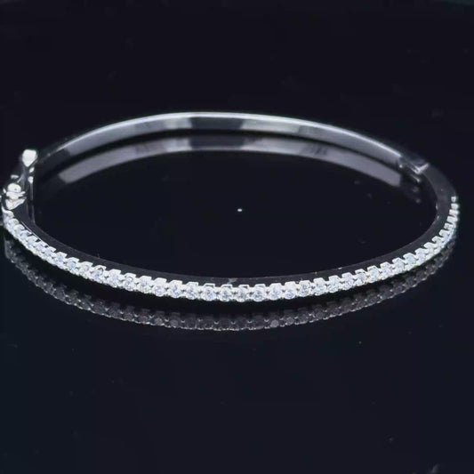 18K White Gold Diamond Bangle APPX 1.25 CTS