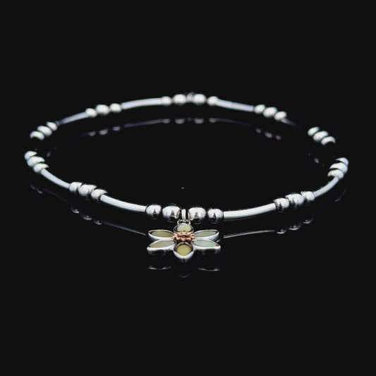 Clogau Daffodil Affinity Bead Elasticated Bracelet