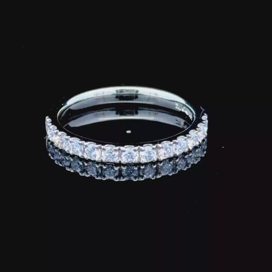 Platinum Diamond Half Eternity Ring APPX 0.5 CTS