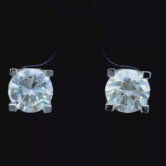 14K White Gold Diamond Studs 1.65 CTS Per Side