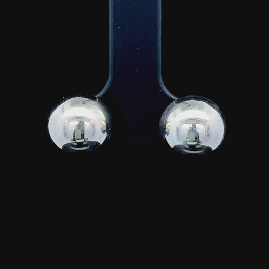 Silver Button Studs