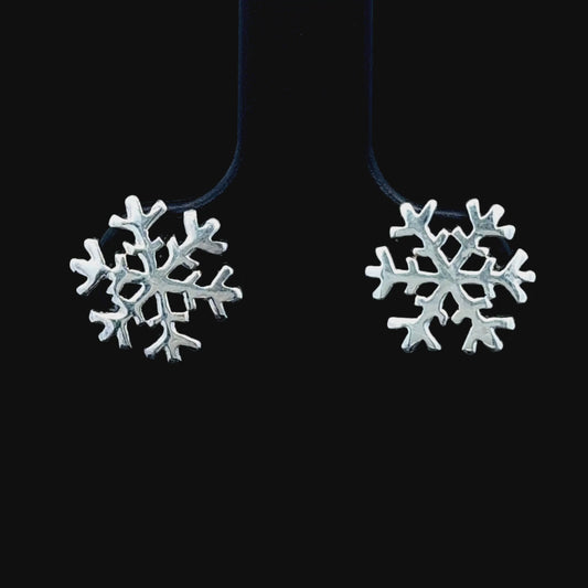 Silver Snowflake Studs