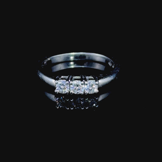 Platinum Diamond Trilogy Ring APPX 0.30 CTS