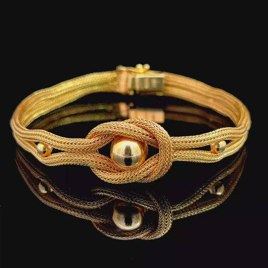 18K Yellow Gold Braided Bracelet