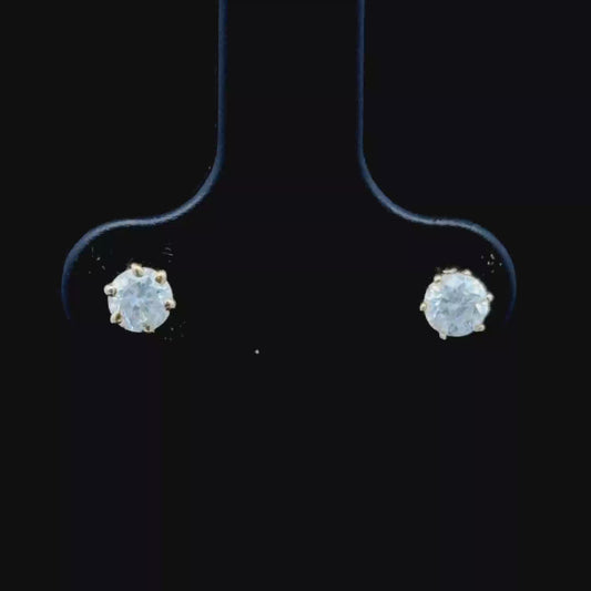 18K Yellow Gold Diamond Studs APPX 0.3 CTS