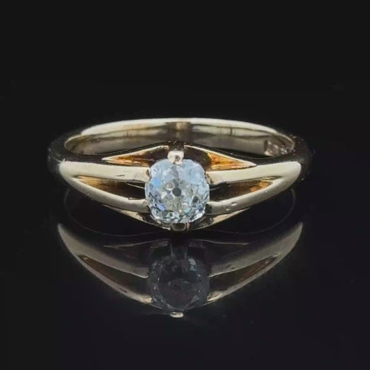 18K Yellow Gold Diamond Solitaire Ring APPX 0.70 CTS