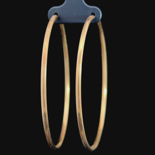 9k Yellow Gold Very Large Classic Hoops
