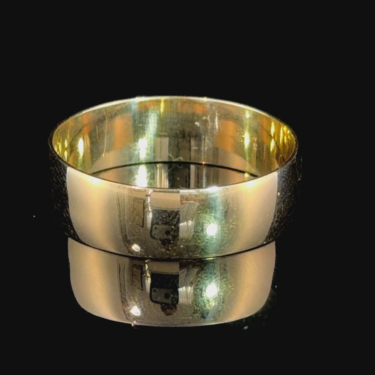 9k Yellow Gold Men’s Wedding Ring Size Z+2