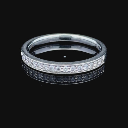 Platinum & Diamond Eternity Ring Appx 0.35 Cts