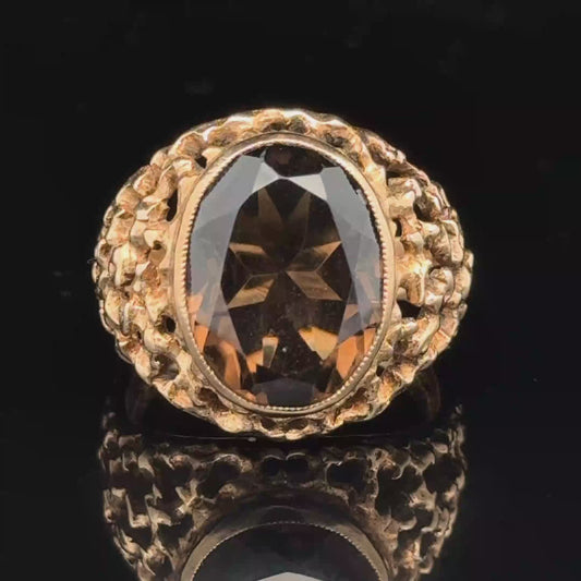 9K Smokey Quartz With Pierced Shoulders 7.71 GMS