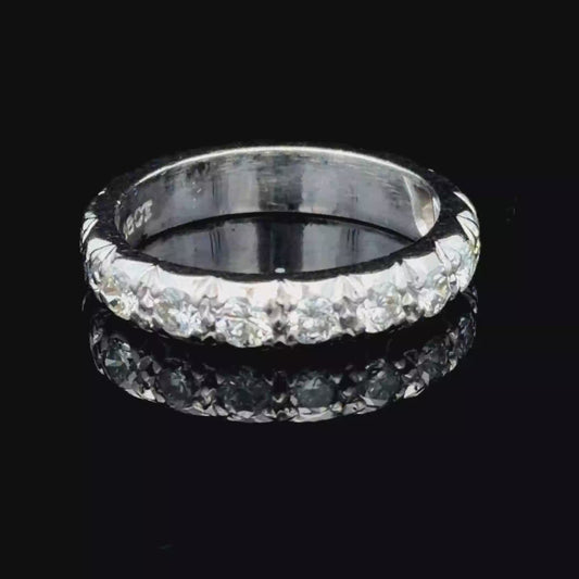 18K White Gold Diamond Half Eternity Ring