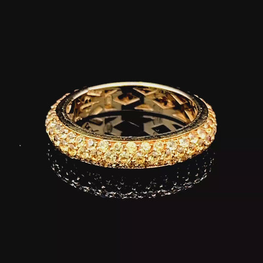 18K Yellow Gold Yellow Sapphire Full Eternity Ring