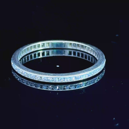 9K White Gold Diamond Full Eternity Ring