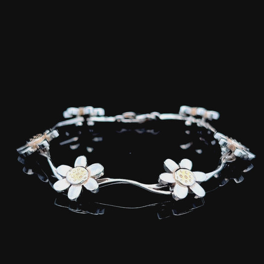 Linda MacDonald Silver Daisy Bracelet