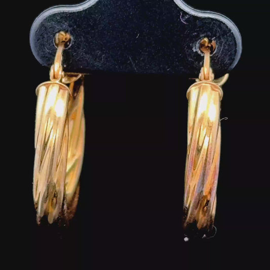 9K Yellow Gold Hoops