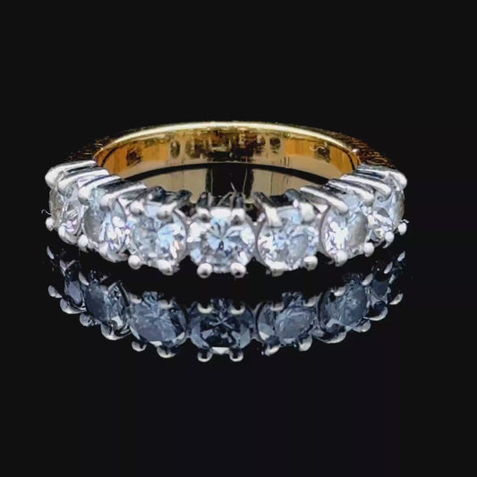 18K Yellow Gold / White Gold Diamond Ring APPX 1.5 CTS