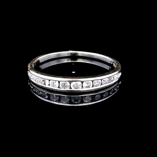 9K White Gold Channel Set Diamond Band