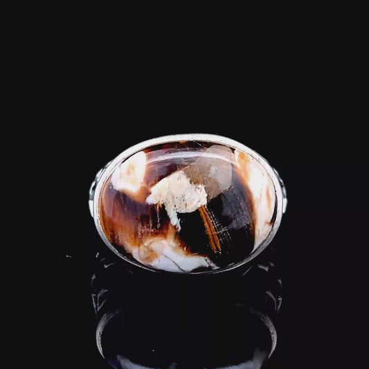 Silver Brown / White Ring