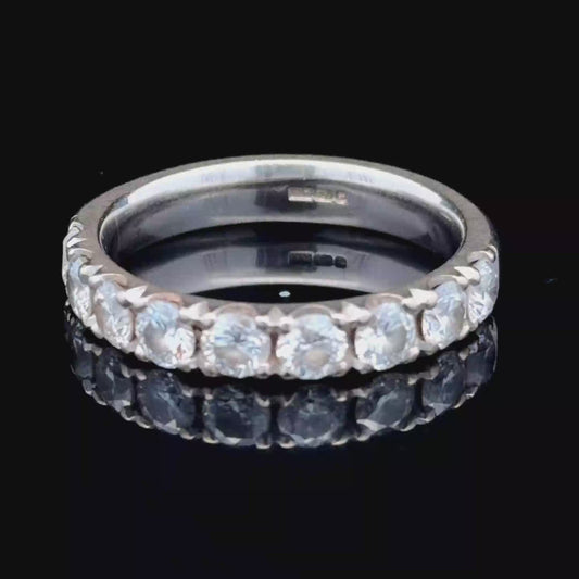 18K White Gold Diamond Eternity Ring APPX 1.0 CTS