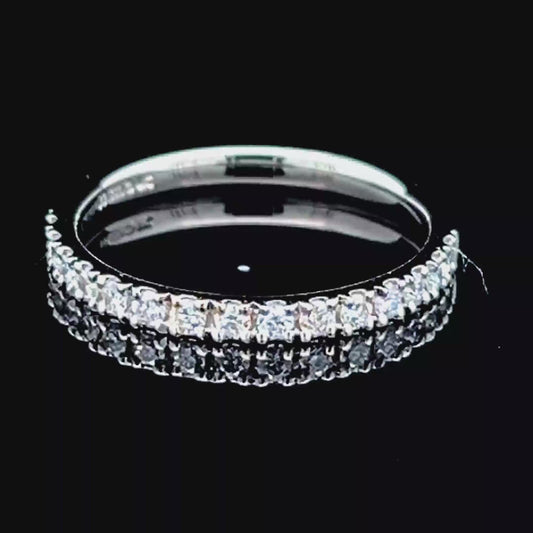 Platinum Diamond Micro Claw Eternity Ring