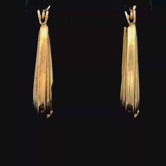 9K Yellow Gold Hoops