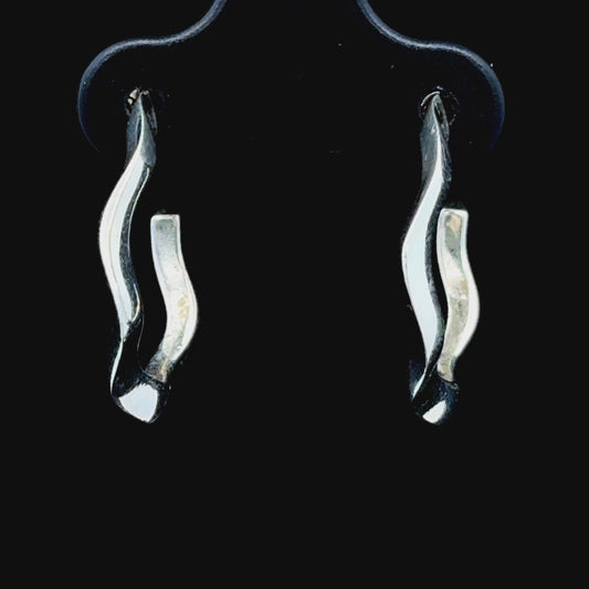 Silver Hammered C Studs