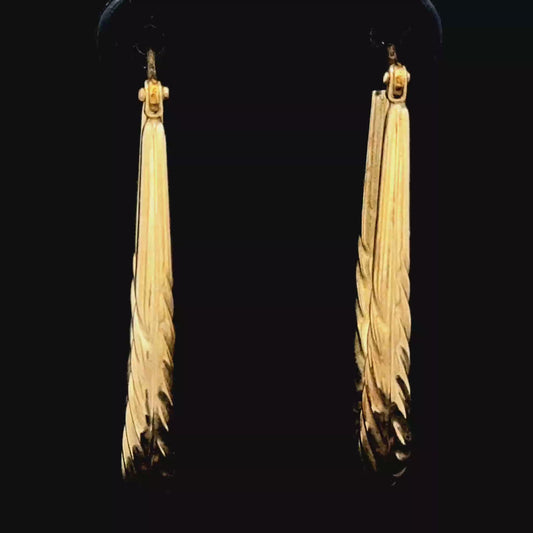 9K Yellow Gold Hoops