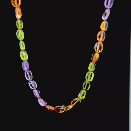 14L Amethyst, Peridot & Citrine Necklace