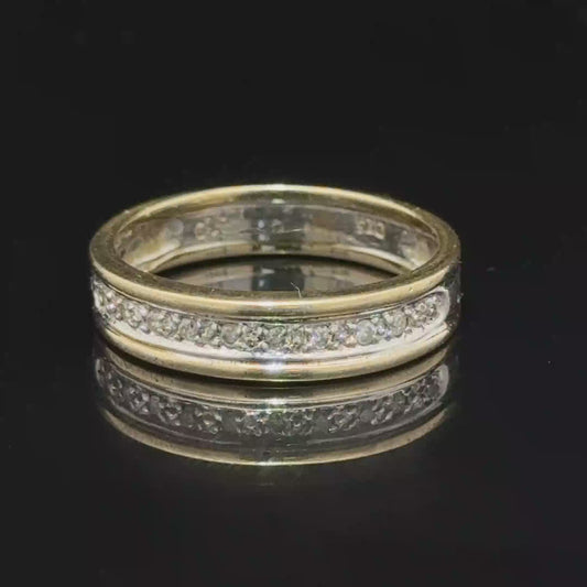 9K Yellow Gold Diamond Band