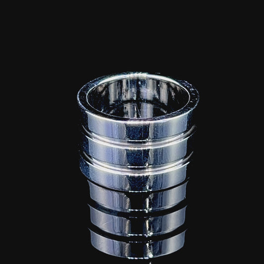 Vintage Silver Heavy Ribbed Band Ring by Gucci