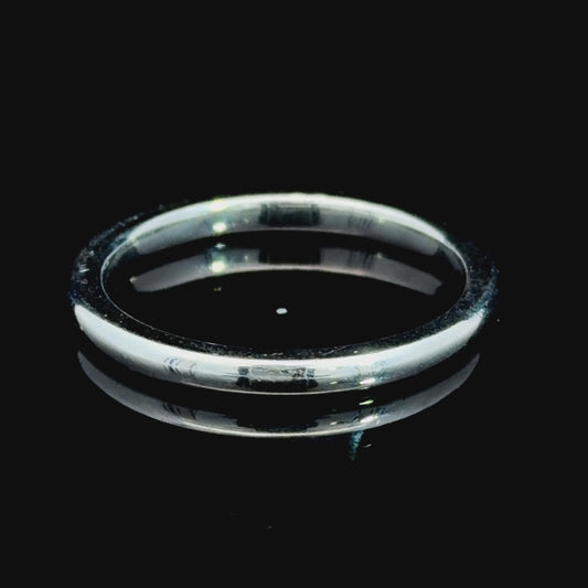 Platinum Modern Ladies Wedding Band