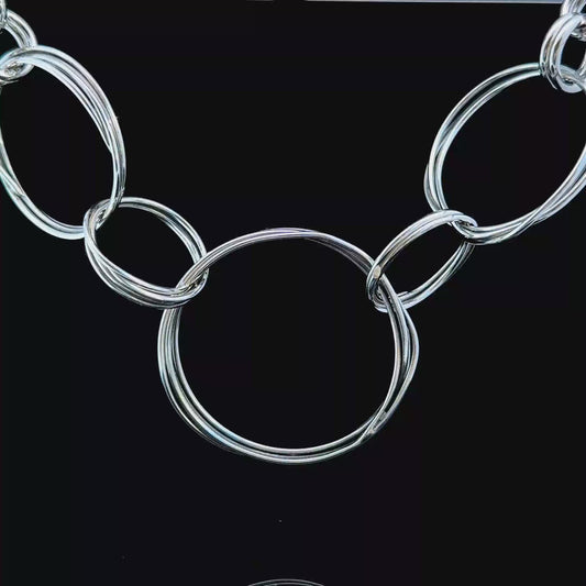 Giovanni Raspini Silver Hoops Necklace