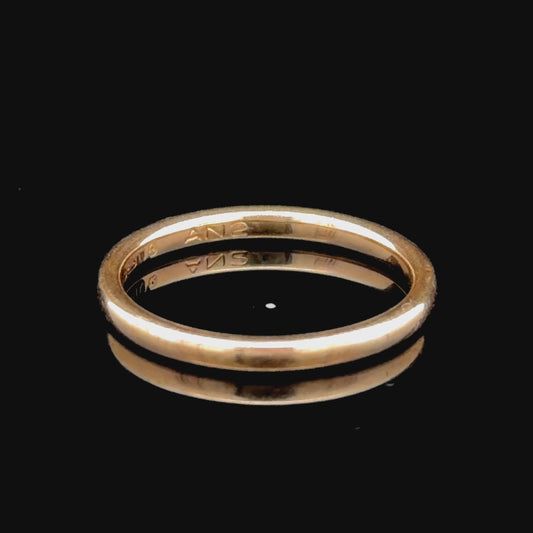 9k Yellow Gold Wedding Ring
