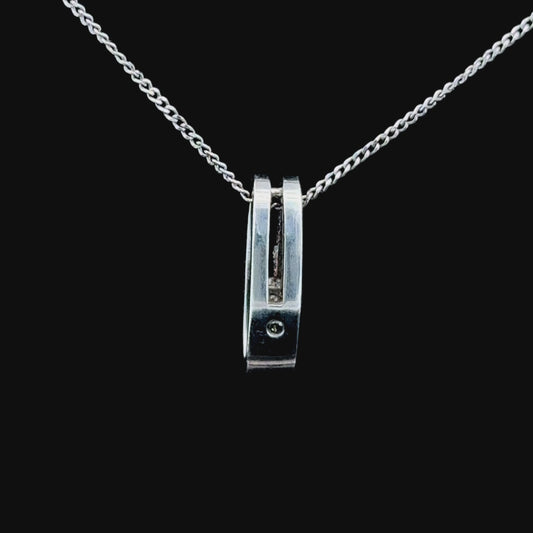 Silver & Diamond Pendant only