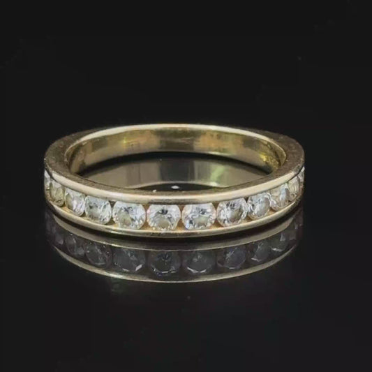 18K Yellow Gold Diamond Eternity Band APPX 0.7 CTS