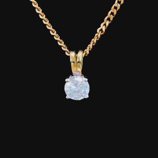 Pretty 18k Yellow Gold Diamond Pendant Of 0.55 Cts (Pendant Only)