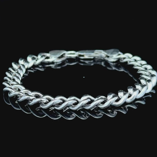 Silver Curb Bracelet 21gms