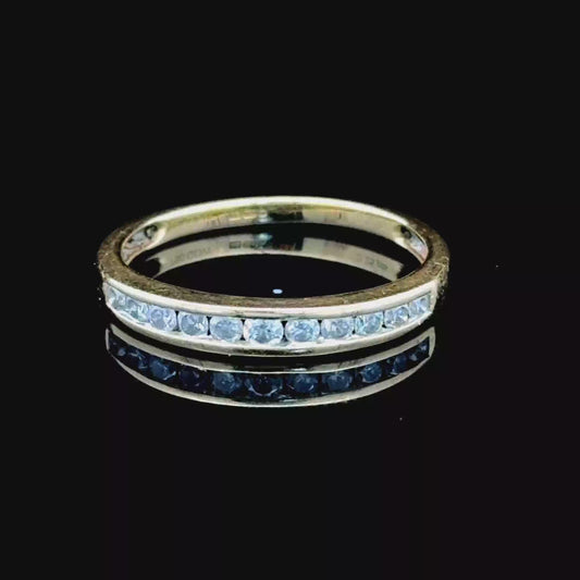 18K Yellow Gold Diamond Channel Set Ring